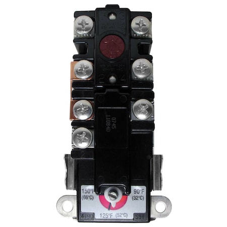 Rheem Electric Thermostat - 90 To 150F Range 17 To 27F Differential with Manual Reset UV11698